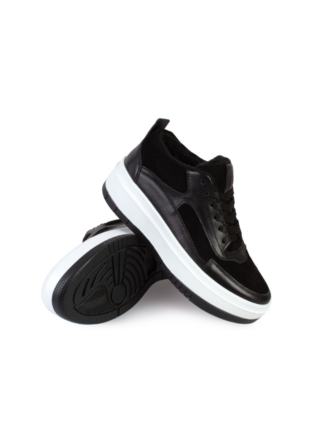 Черные зимние кроссовки женские бренда 8501455_(2) ModaMilano