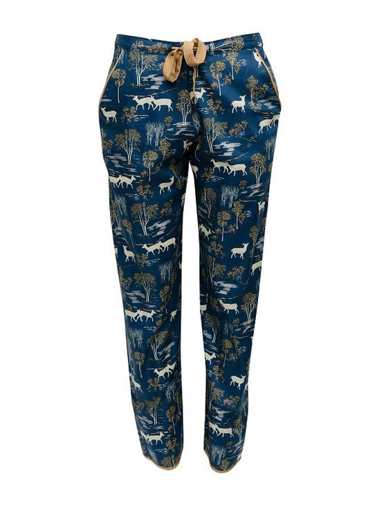 Синяя всесезон пижама женская 9831-9825 топ + брюки Cyberjammies Fawn