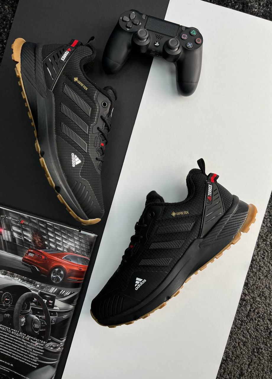 Чорні Осінні кросівки чоловічі, вьетнам adidas Equipment Terrex Fleece Black Red Gum
