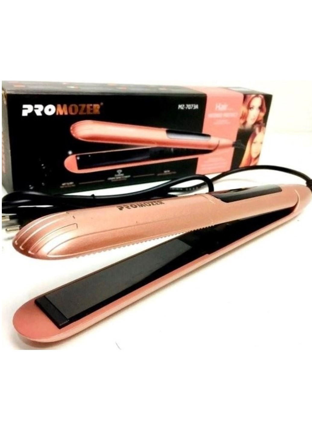 Плойка щипцы выпрямитель волос Pro MZ-7073A Pink 30W Mozer (259351465)