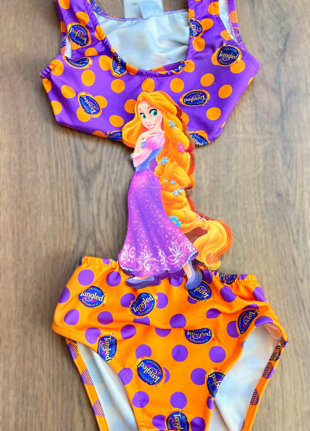 Фіолетовий літній купальник princess (принцеси диснея) p5645641 суцільний Disney