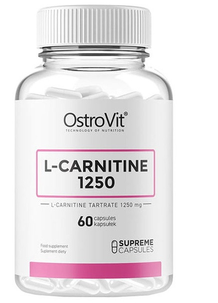 L-карнитин L-Carnitine 1250 60 caps Ostrovit (258566378)