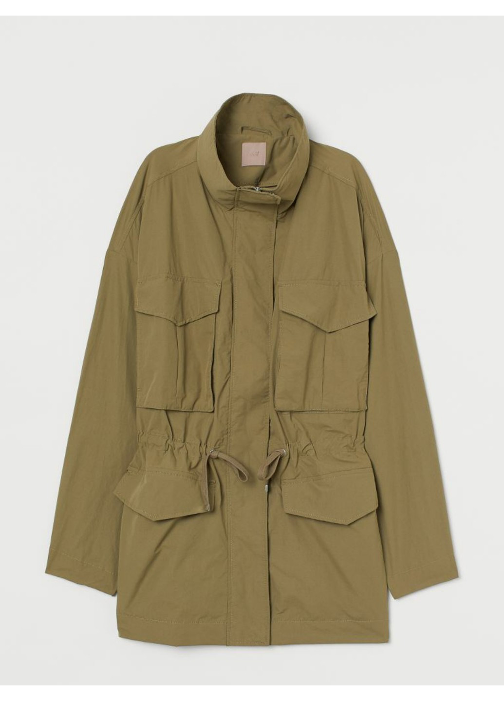 Оливковая (хаки) демисезонная женская универсальная куртка н&м (56103) s хаки H&M