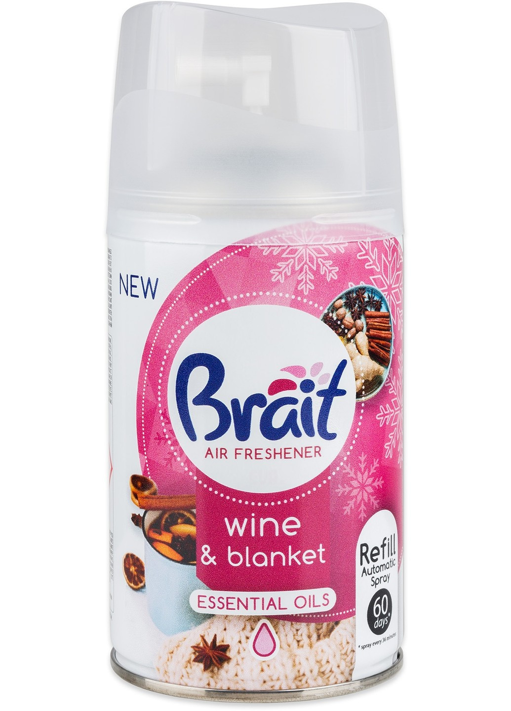 Сменный баллон для автоматического освежителя Wine & Blanket 250мл Brait (272790637)