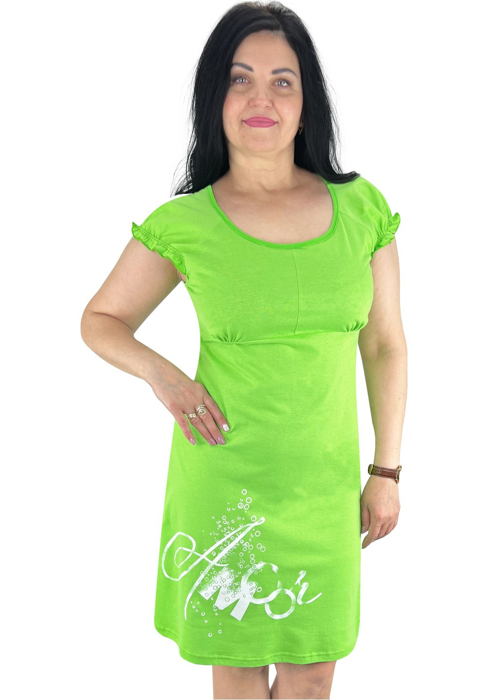 Ночная сорочка женская с накатом кулир Жемчужина стилей 4669 (277963615)