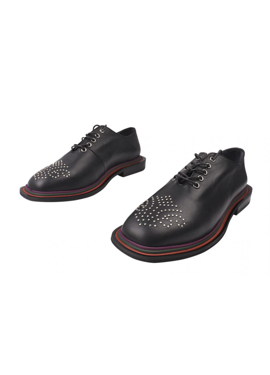 Туфлі на шнурівці жіночі натуральна шкіра, колір чорний Sattini 162-20dtc (257426370)