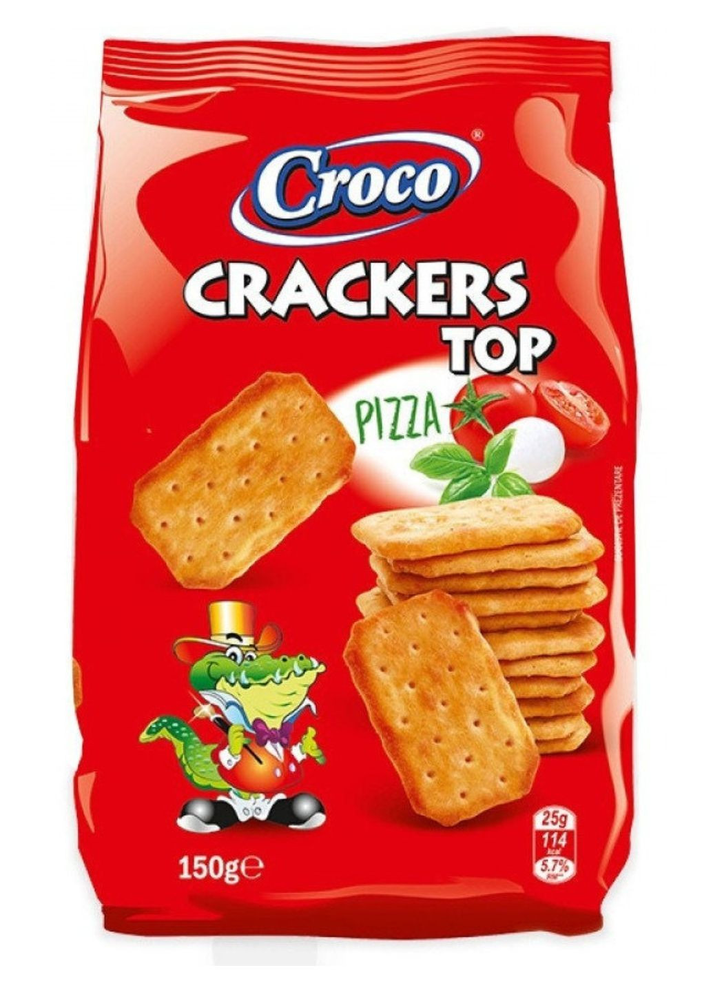 Крекер зі смаком піцци CRACKERS TOP 150 г CROCO (259423549)
