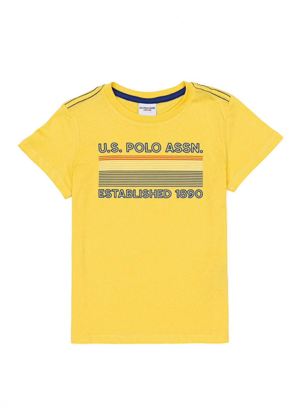 Светло-желтая детская футболка-футболка u.s/ polo assn. на мальчика для мальчика U.S. Polo Assn.