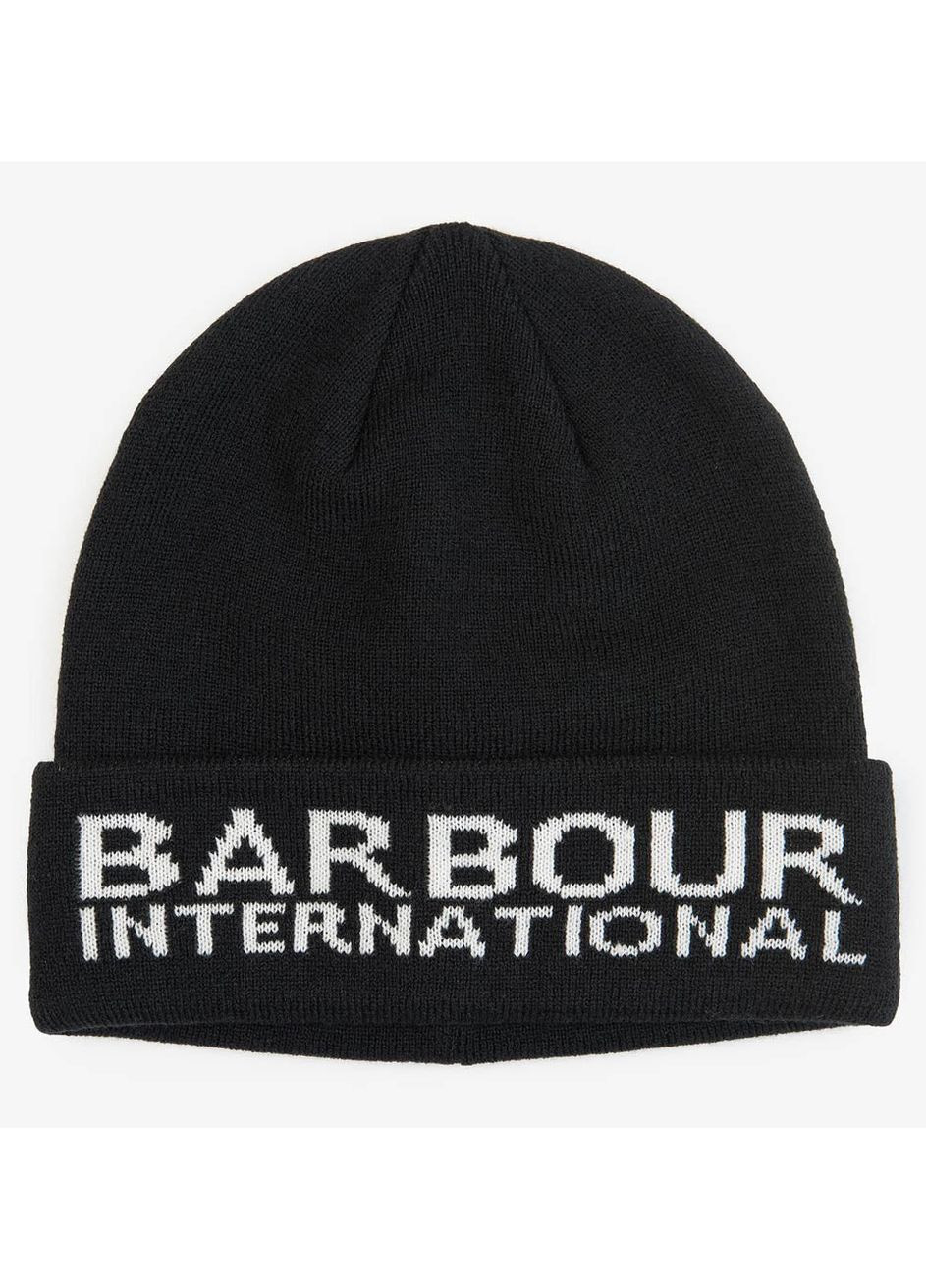 Шапка оригинал унисекс Barbour international logo jacquard beanie (265331204)