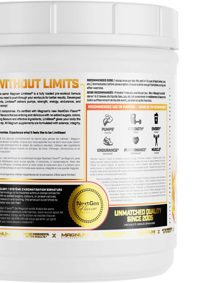 Limitless 504 g /40 servings/ Peach Mango Rush Magnum Nutraceuticals (256720126)