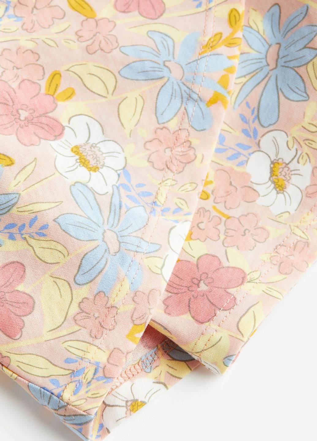 Пудровая повседневный цветочной расцветки юбка H&M
