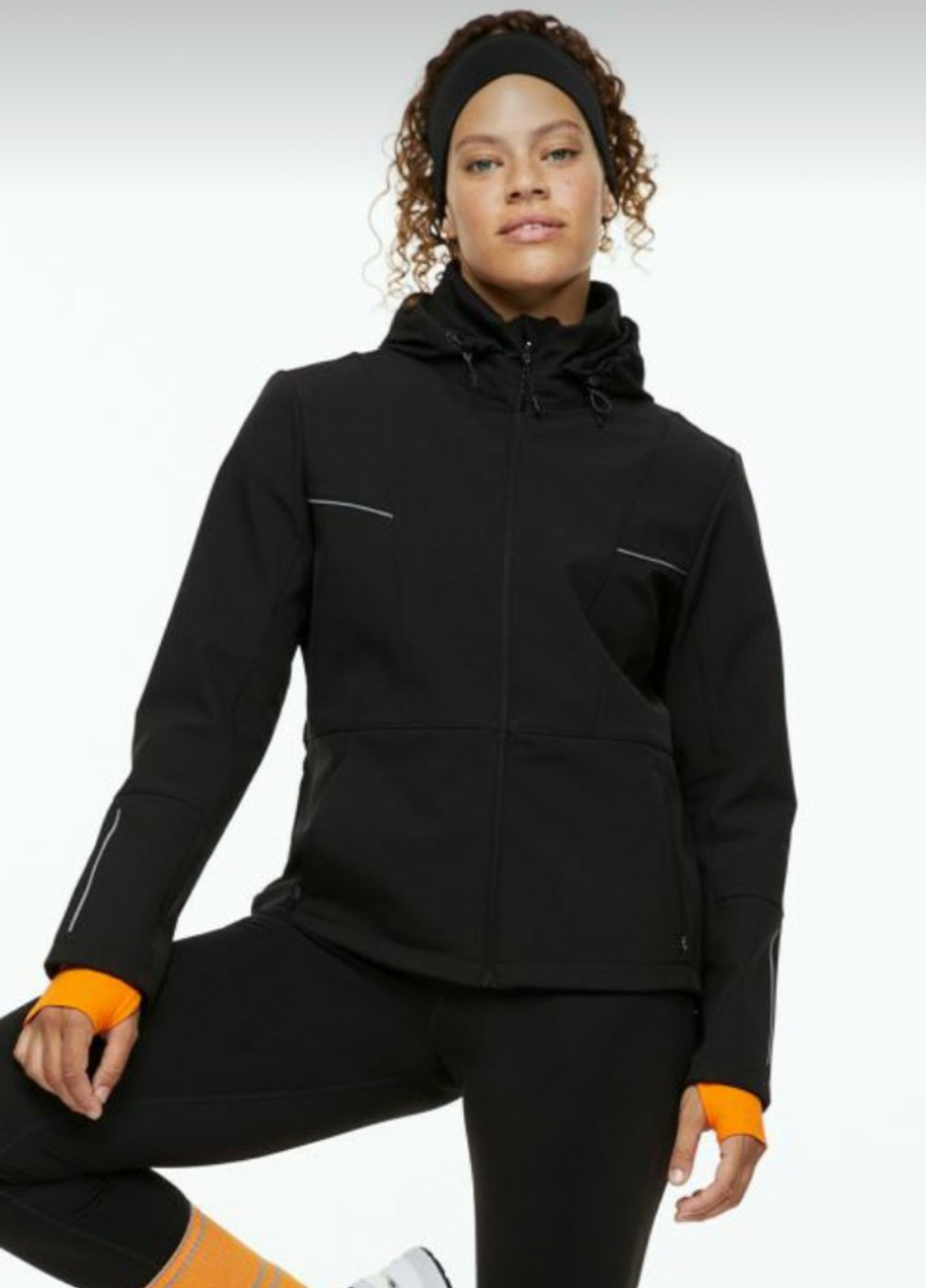Чорна демісезонна жіноча вітрозахисна куртка н&м (56093) xs чорна H&M