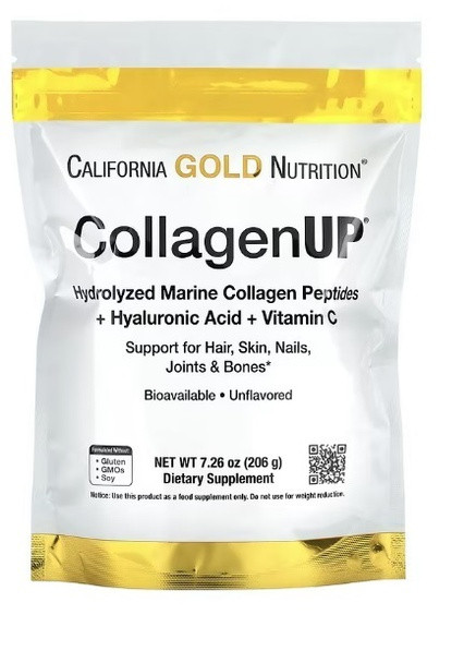 CollagenUP, гидролизованные пептиды морского коллагена с гиалуроновой кислотой и витамином C California Gold Nutrition (259181099)