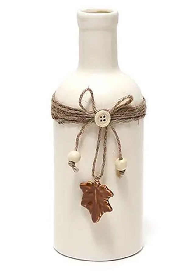 Ваза керамическая в форме бутылки с декором. цвет белый ЦБ-00235731 BonaDi (268985018)