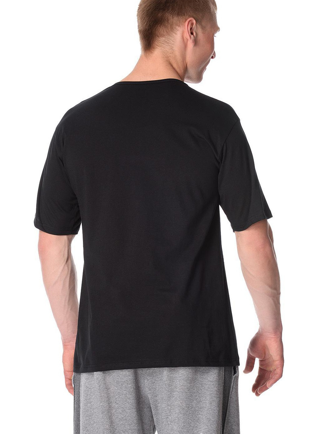 Чорна футболка чоловіча new 5xl чорний 202 Cornette