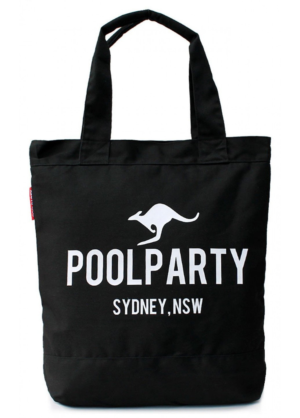 Яркая пляжная сумка черная PoolParty (262976252)