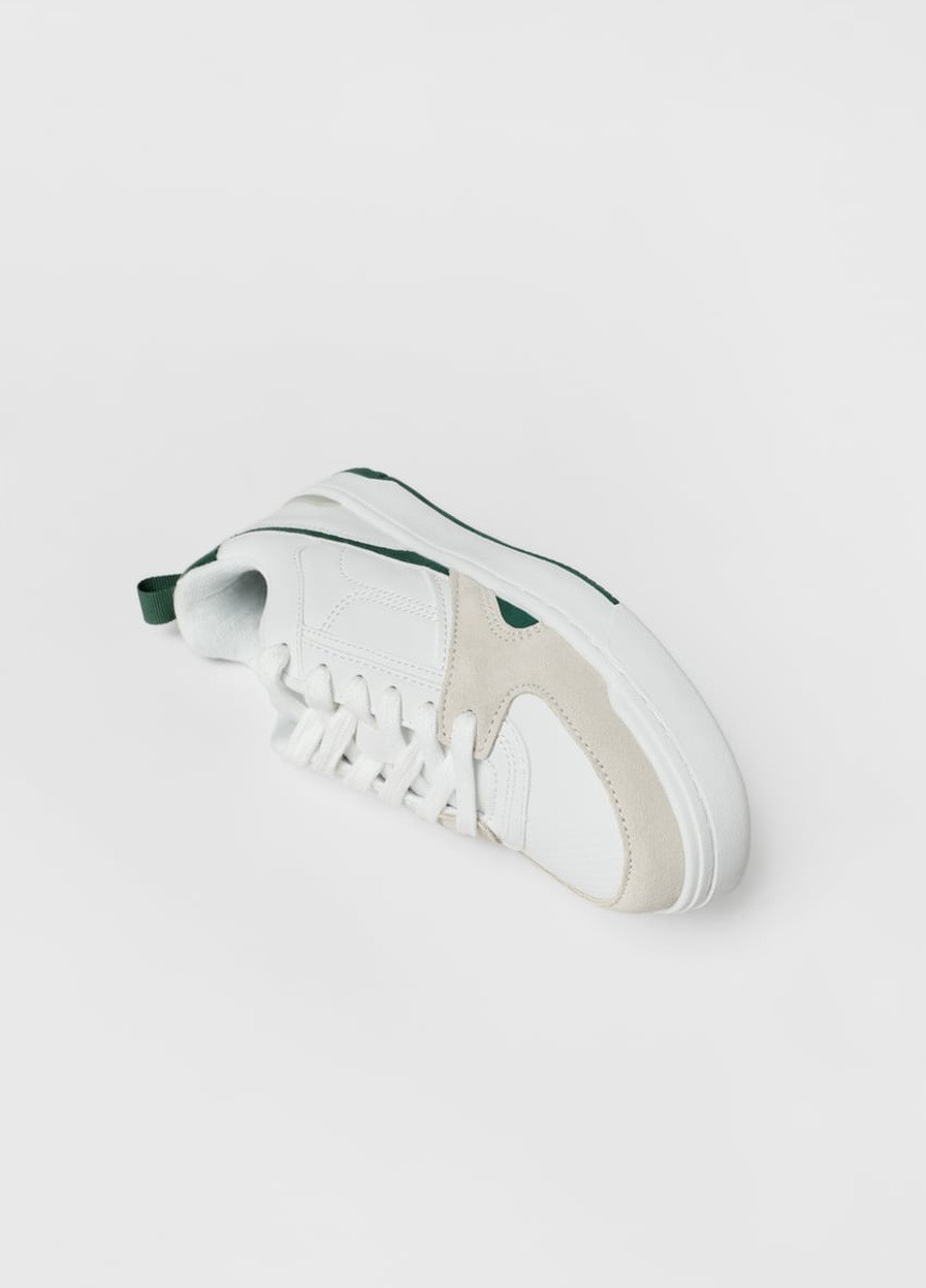 Белые демисезонные кожаные кроссовки для мальчика 8623 37 23.6см белый 64171 Zara