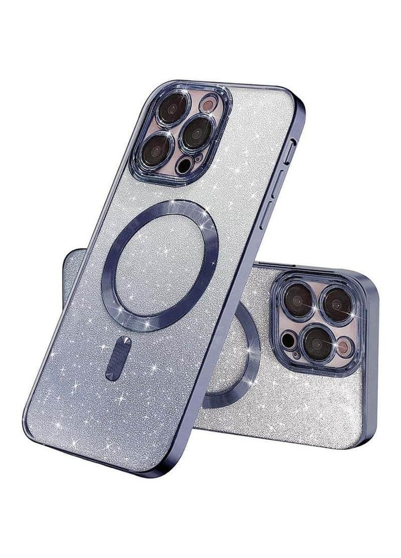 Чехол с блесками, защитными линзами на камеру и MagSafe для Apple iPhone 15 (6.1") Epik (270015165)
