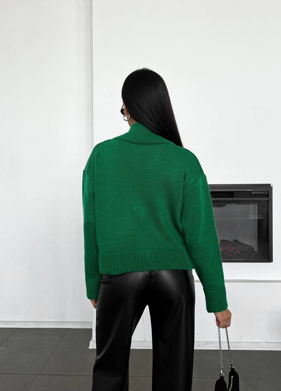 Женский яркий свитер цвет зеленый р.42/46 443568 New Trend (266784009)