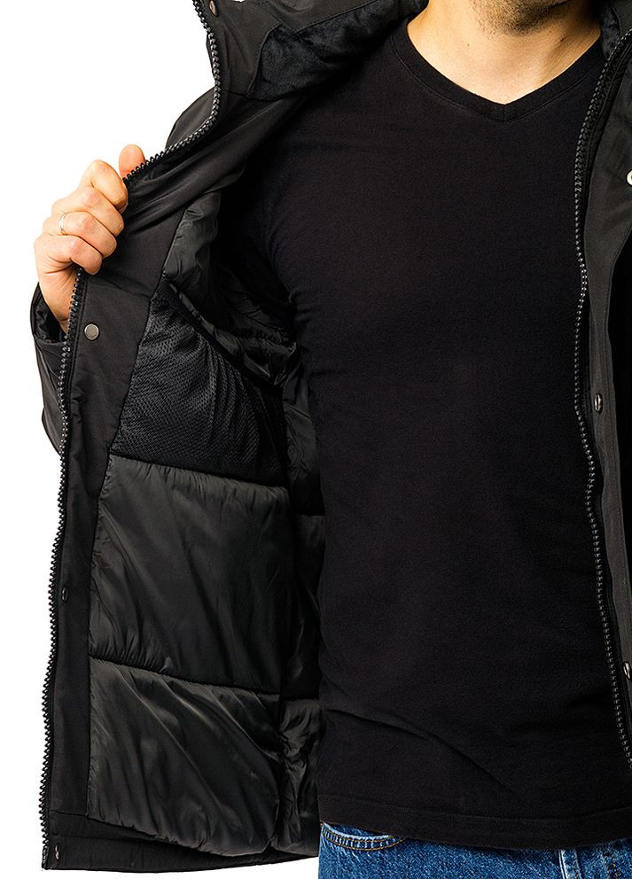 Чорна демісезонна чоловіча коротка куртка колір чорний цб-00220368 K.F.G.L.