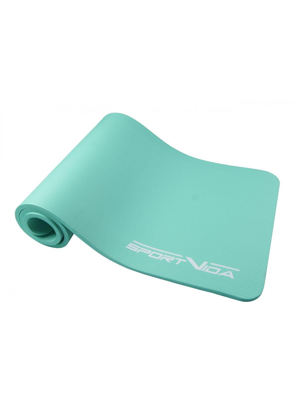 Коврик (мат) для йоги та фітнесу NBR 1 см SV-HK0067 Mint SportVida (259786870)