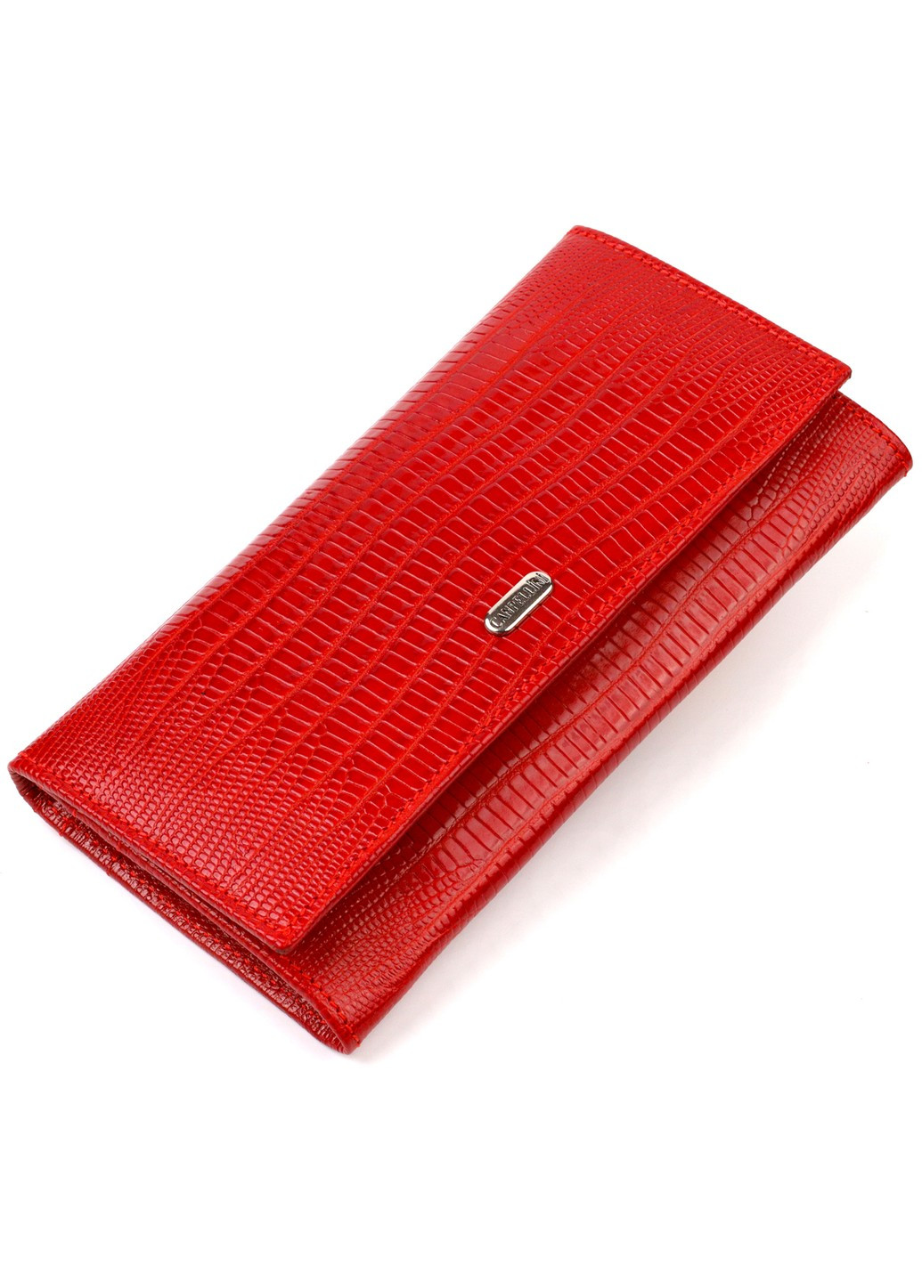 Яскравий гаманець для жінок із натуральної фактурної шкіри 21823 Червоний Canpellini (259874065)