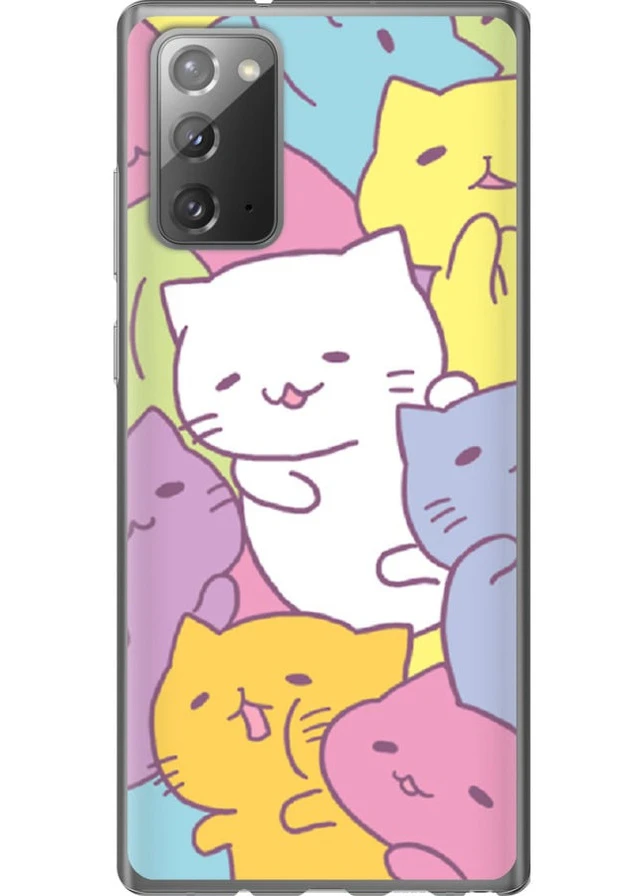 Силиконовый чехол 'Котики' для Endorphone Samsung Galaxy Note 20 (258263216)