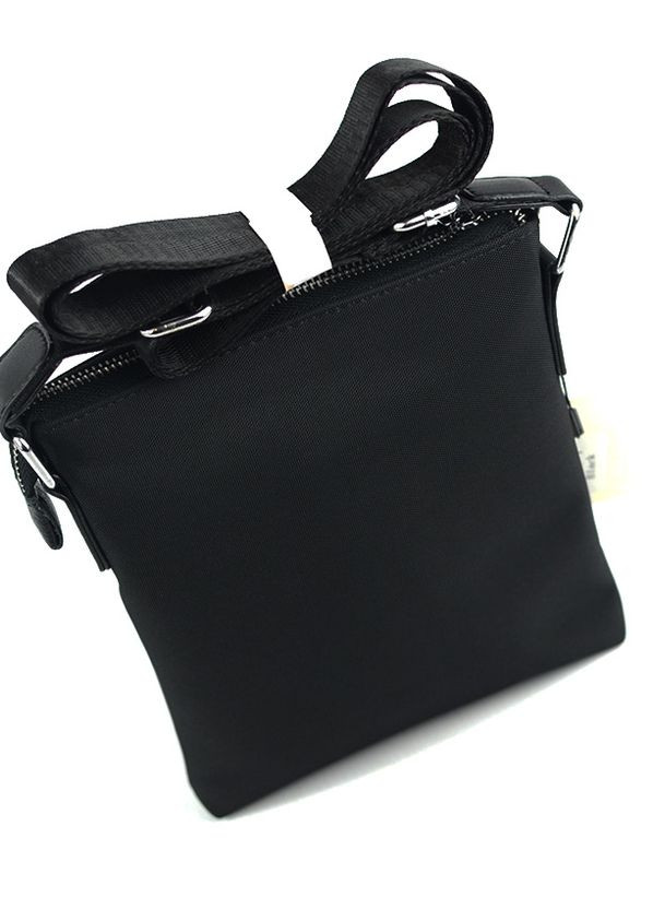Маленькая мужская текстильная сумка органайзер на плечо, черная наплечная мини сумочка мессенджер No Brand (266701151)