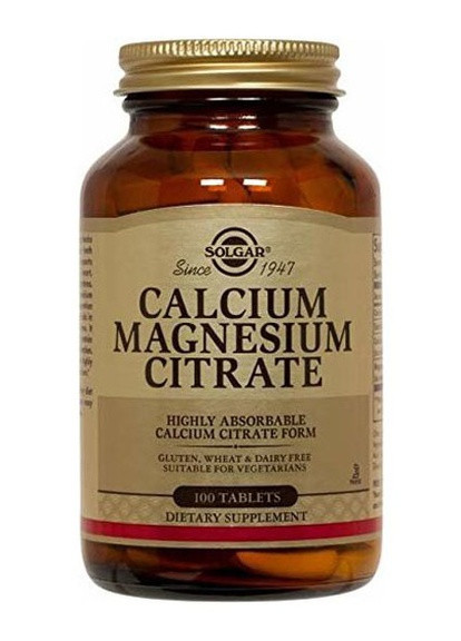 Calcium Magnesium Citrate 100 Tabs Solgar (256720402)