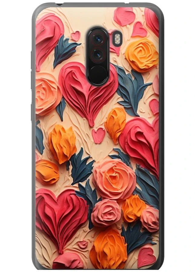 2D пластиковий чохол 'Сердечка 3' для Endorphone Xiaomi Pocophone F1 (267232143)