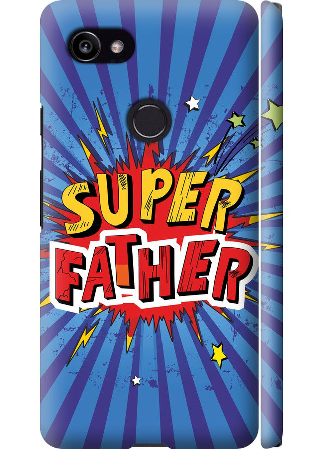3D пластиковый матовый чехол 'Супер папа v2' для Endorphone Google PixeL 2 XL (258091327)