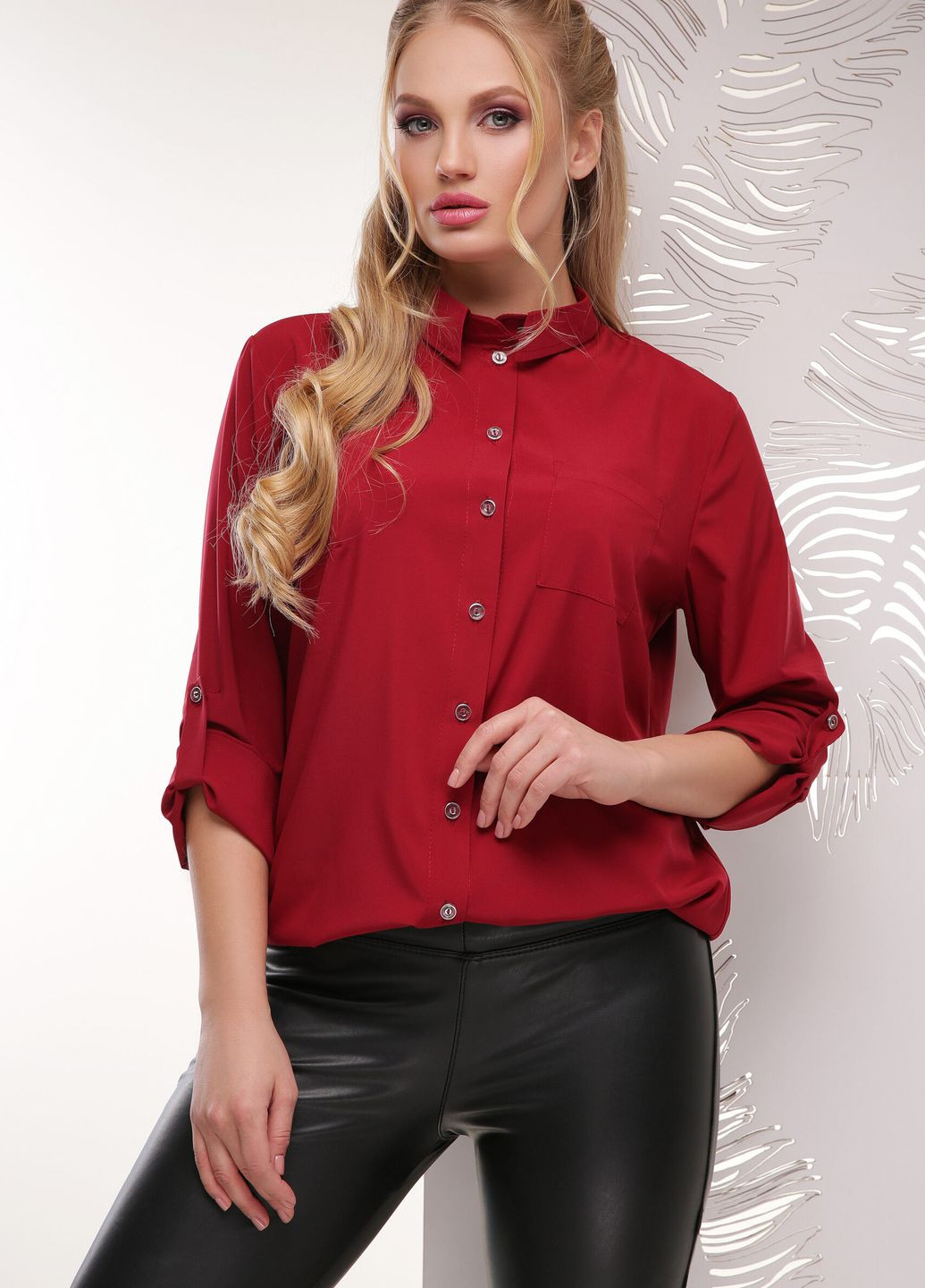 Бордовая блуза 1880 бордовый MarSe