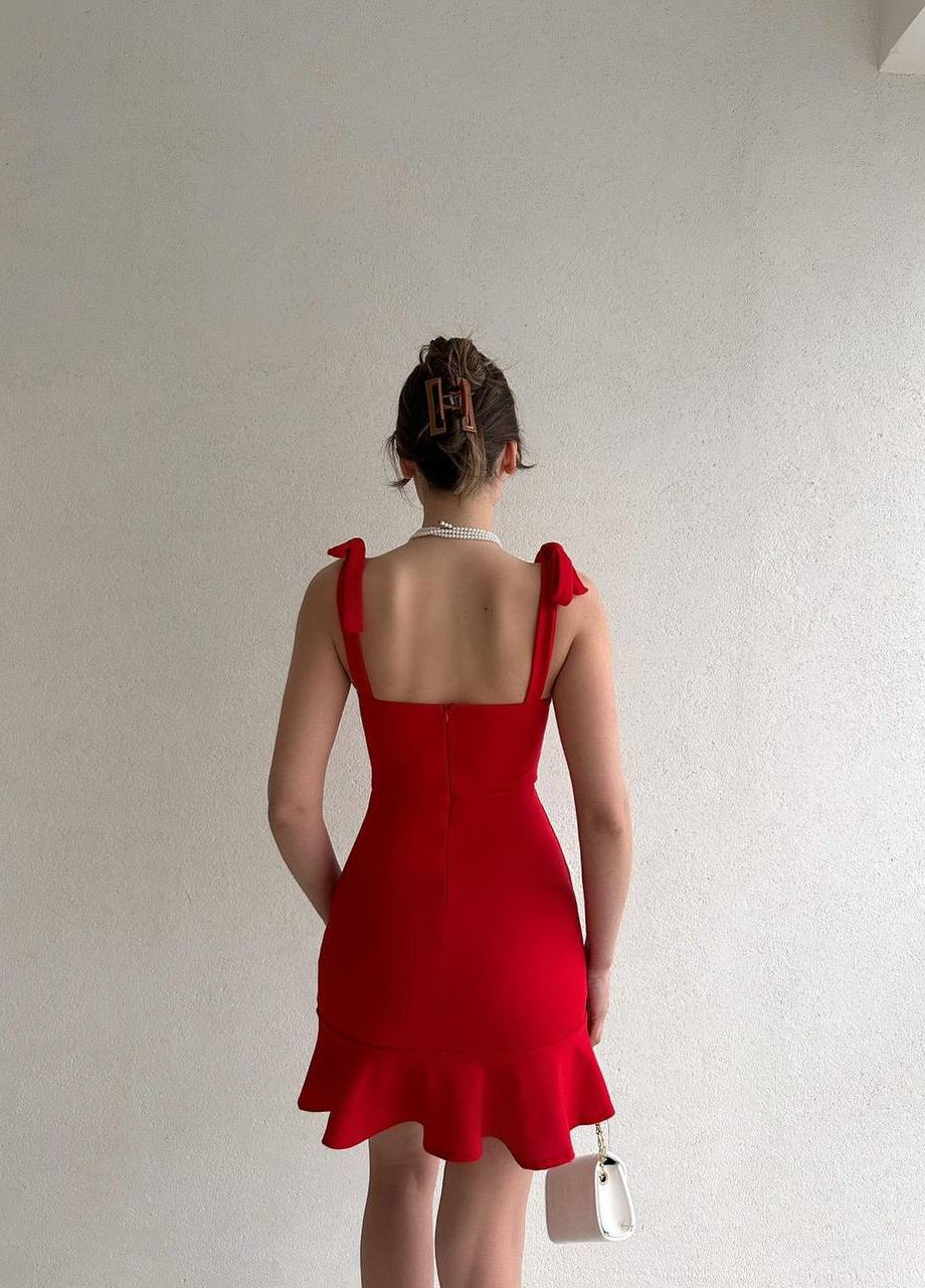 Червона жіноча сукня костюмка No Brand