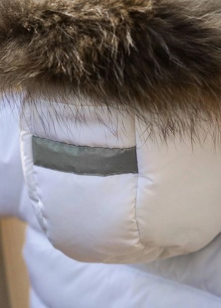 Біла зимня подовжена зимова куртка No Brand