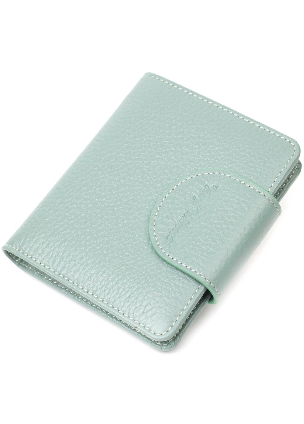 Стильний жіночий гаманець із натуральної шкіри 21986 Сіро-зелений Tony Bellucci (262158781)