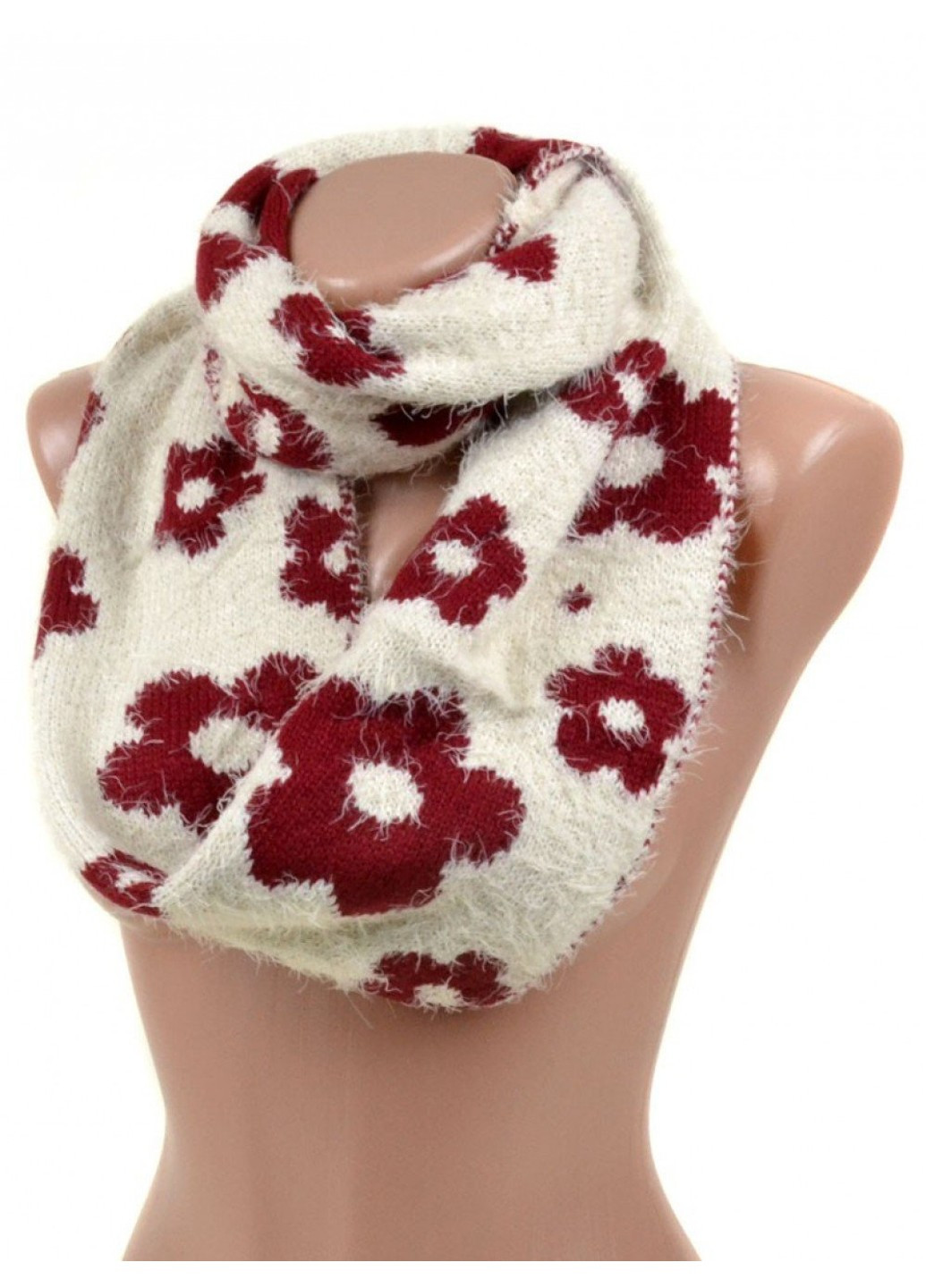 Жіночий шарф-хомут віскоза M0449 white BR-S (276456858)