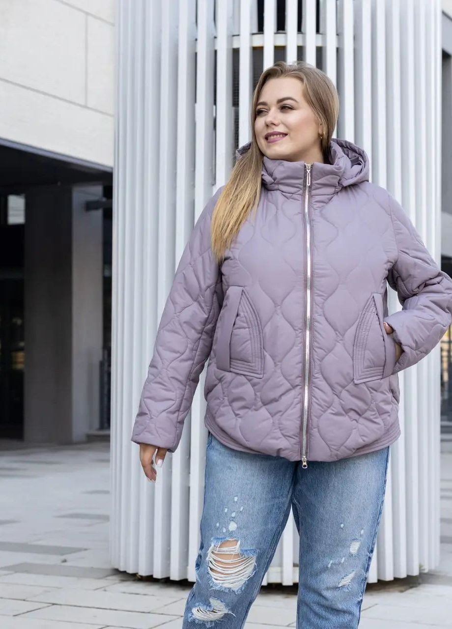 Пудрова зимня зимова куртка жіноча великого розміру SK
