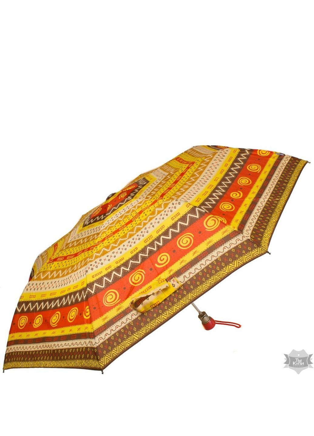 Полуавтоматический женский зонтик дизайнерский желтый Airton (262975984)
