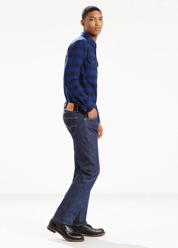 Темно-синие демисезонные прямые бестселлер! мужские джинсы levis – rinse 501 Original Fit Levi's