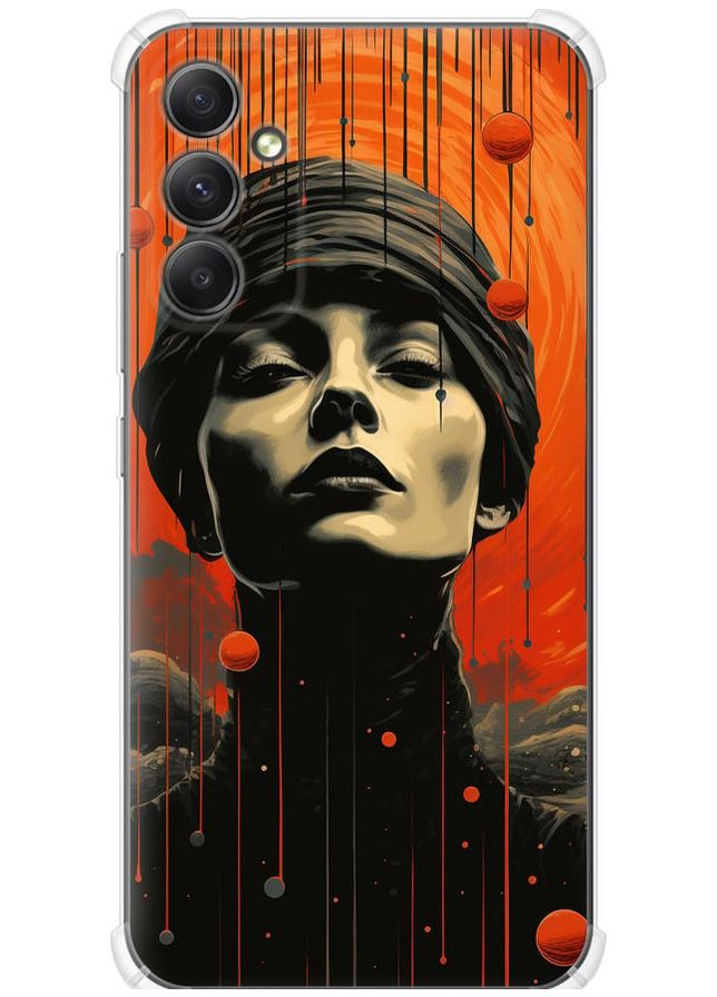 Силикон с усиленными углами чехол 'Абстрактный портрет v2' для Endorphone Samsung Galaxy A34 A346E (266053328)