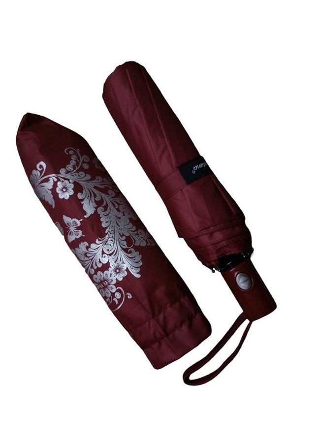 Зонт женский автомат LAN766 на 9 спиц с проявляющимся рисунком Бордовый Lantana (276840775)
