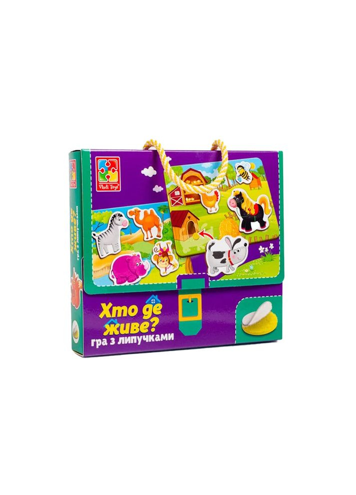 Игра с липучками – "Кто где живет?" цвет разноцветный ЦБ-00221147 Vladi toys (261550620)