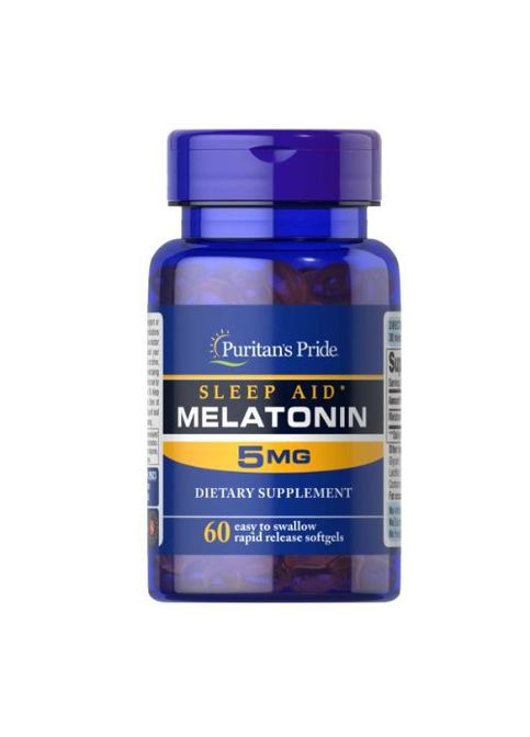 Puritan's Pride Nighttime sleep aid Melatonin 5 mg 60 Softgels Puritans Pride (269107151)