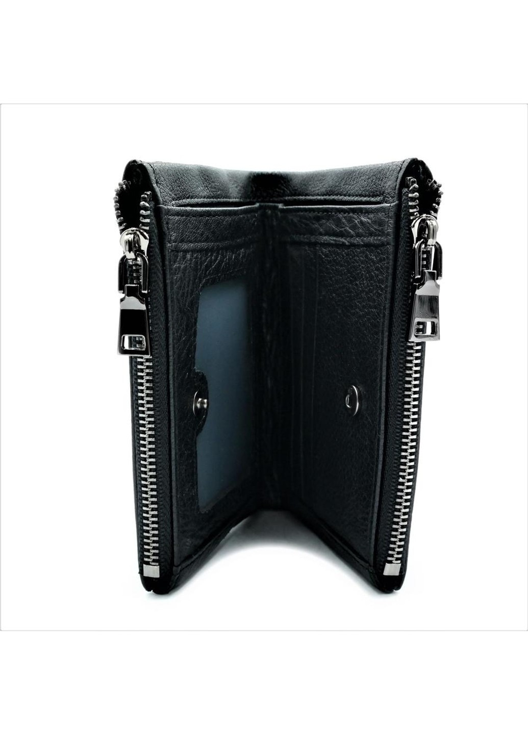Мужской кожаный кошелек 13 х 9,5 х 2,5 см Черный wtro-K163-35 Weatro (272596132)