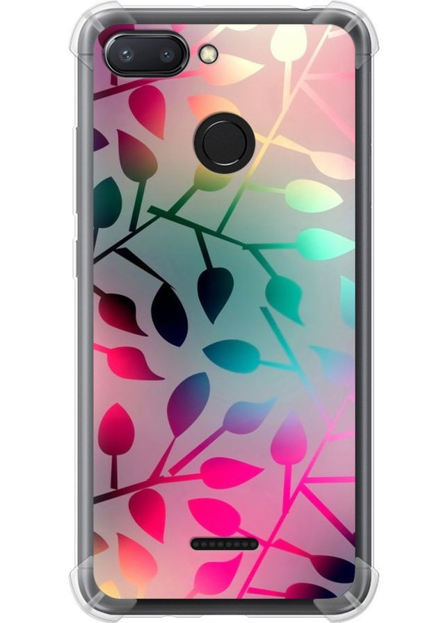 Силіконовий протиударний с посиленими кутами чохол 'Листя' для Endorphone Xiaomi Redmi 6 (262979426)