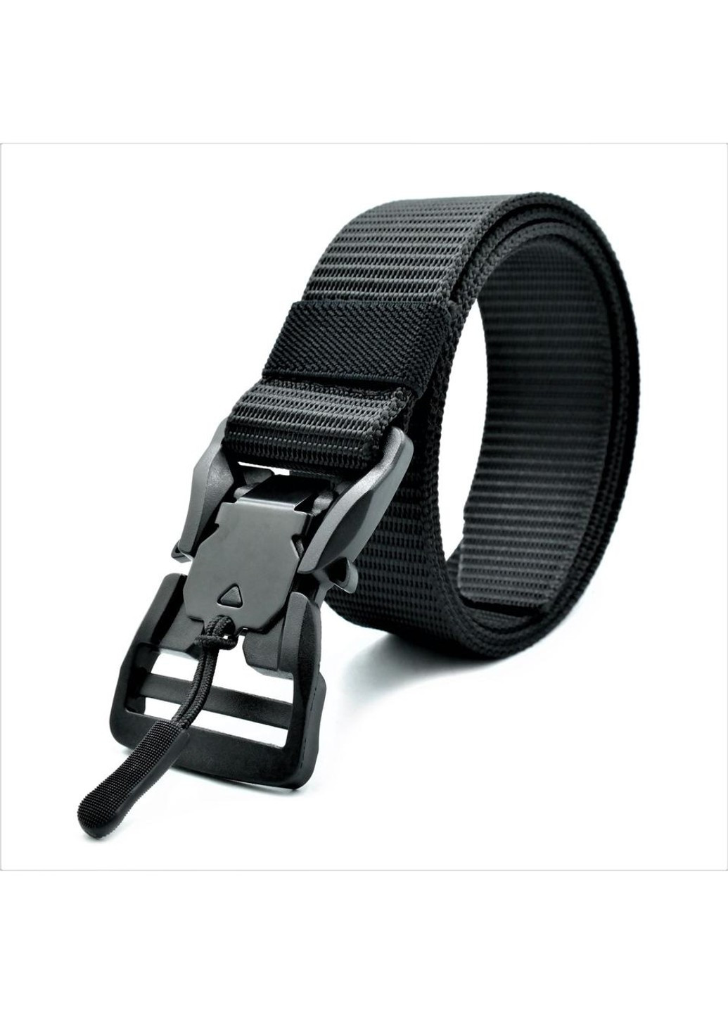 Тактический ремень тканевый с магнитной пряжкой Weatro 3,8 х 120 см Черный tkn-38-tkt-0010 Le-Mon (268121419)