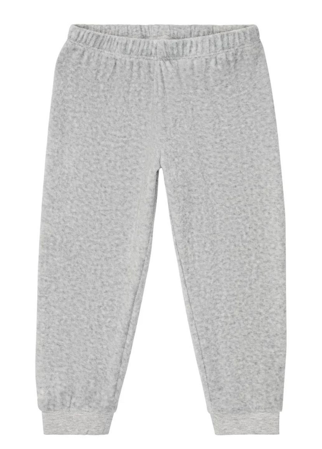 Комбінована зимня велюрова піжамка для дівчинки лонгслив + брюки Lupilu