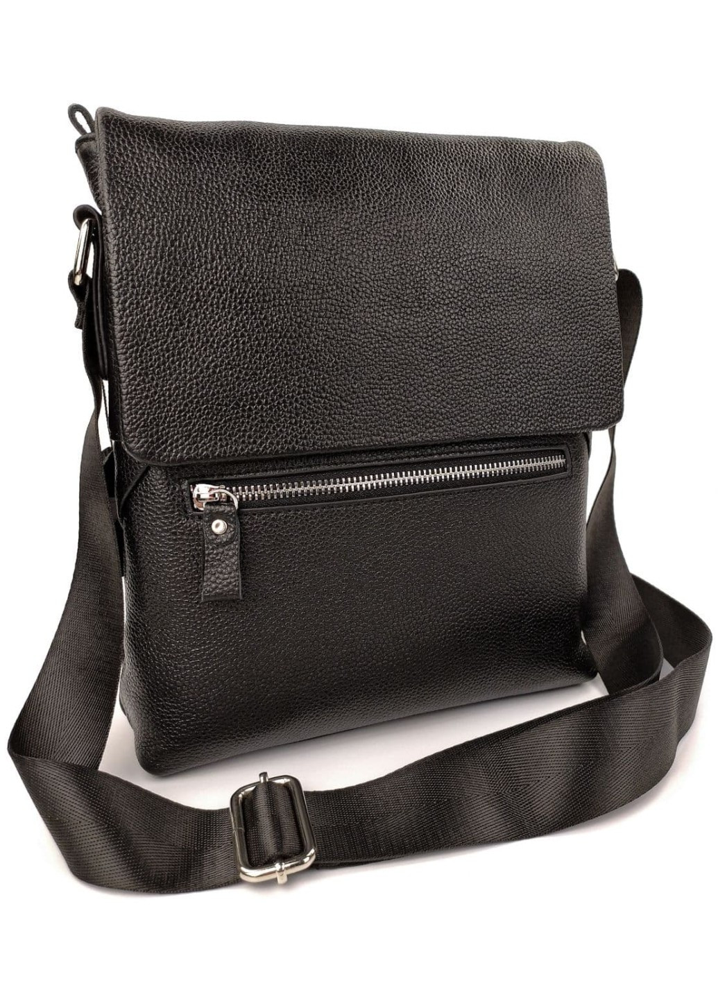 Повседневная небольшая сумка для мужчин из кожи NS0013 черная JZ (259737059)