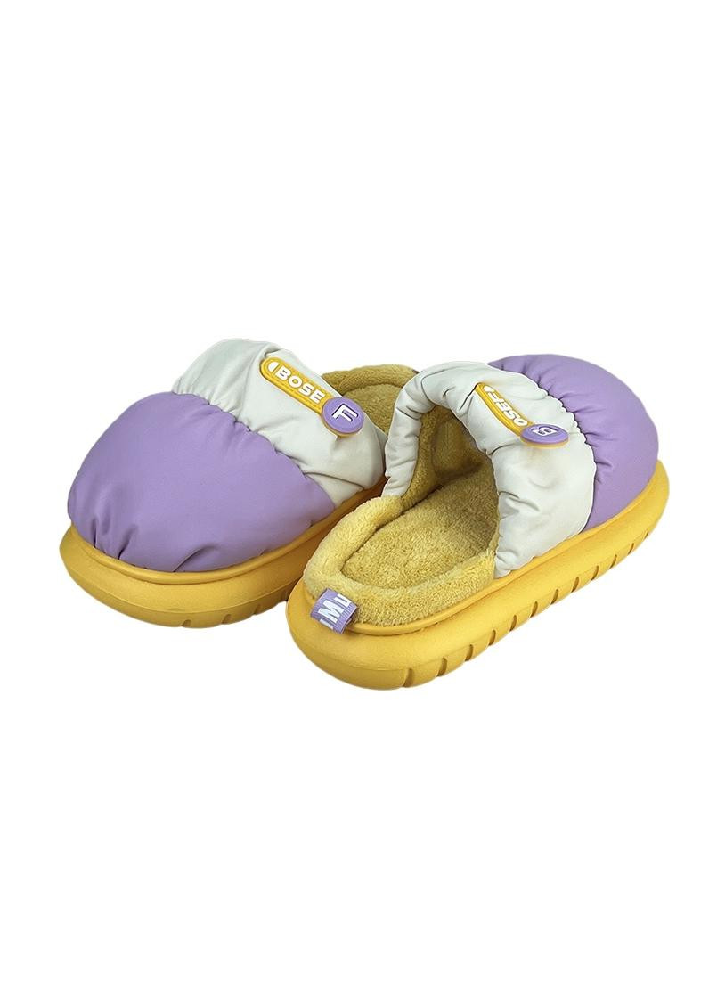 Фиолетовые женские комнатные тапочки style фиолетово-желтые 14605-2 Sanlin
