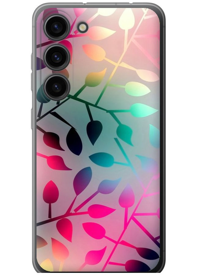 Силиконовый чехол 'Листья' для Endorphone Samsung Galaxy S23 (262977986)